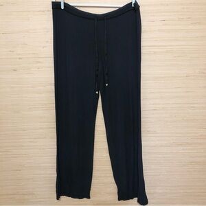 Juicy Couture Navy Blue Gold Heart Drawstring Hardware Wide Leg Modal Pants XL